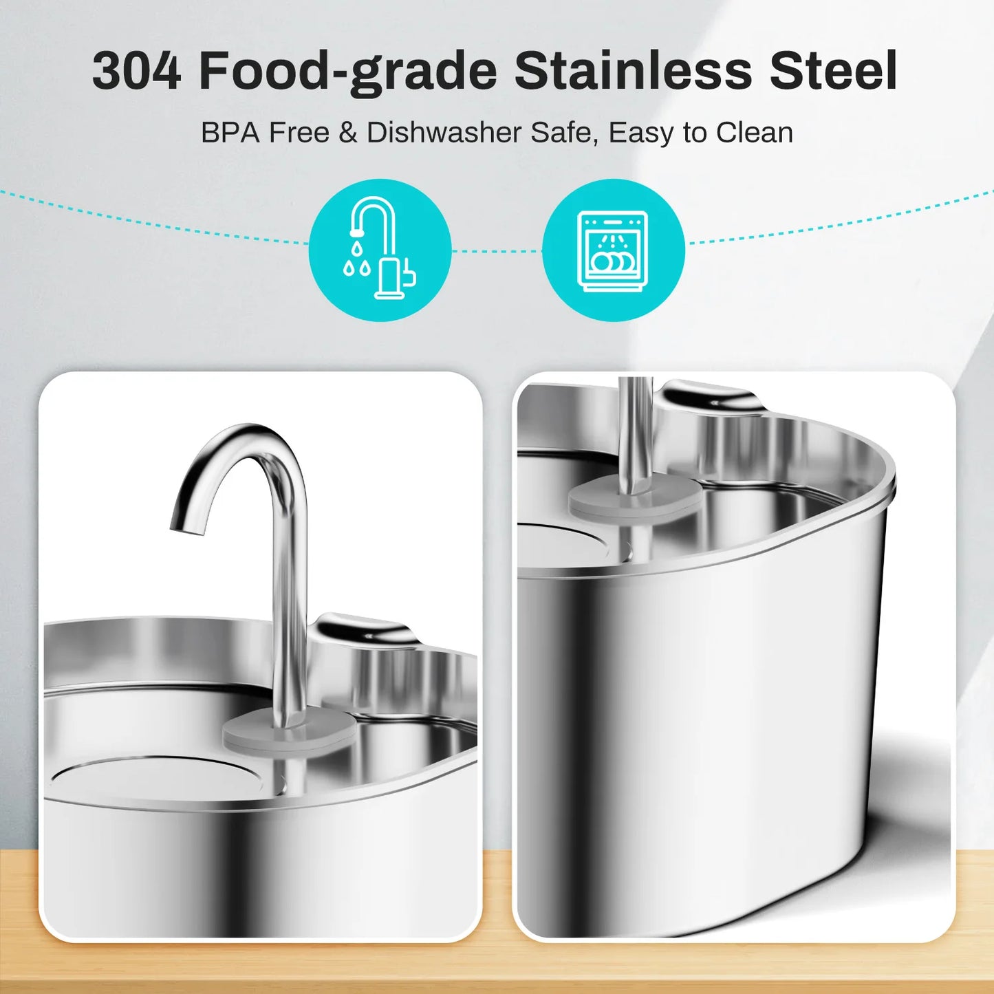Automatic Stainless Steel Cat Water Fountain
