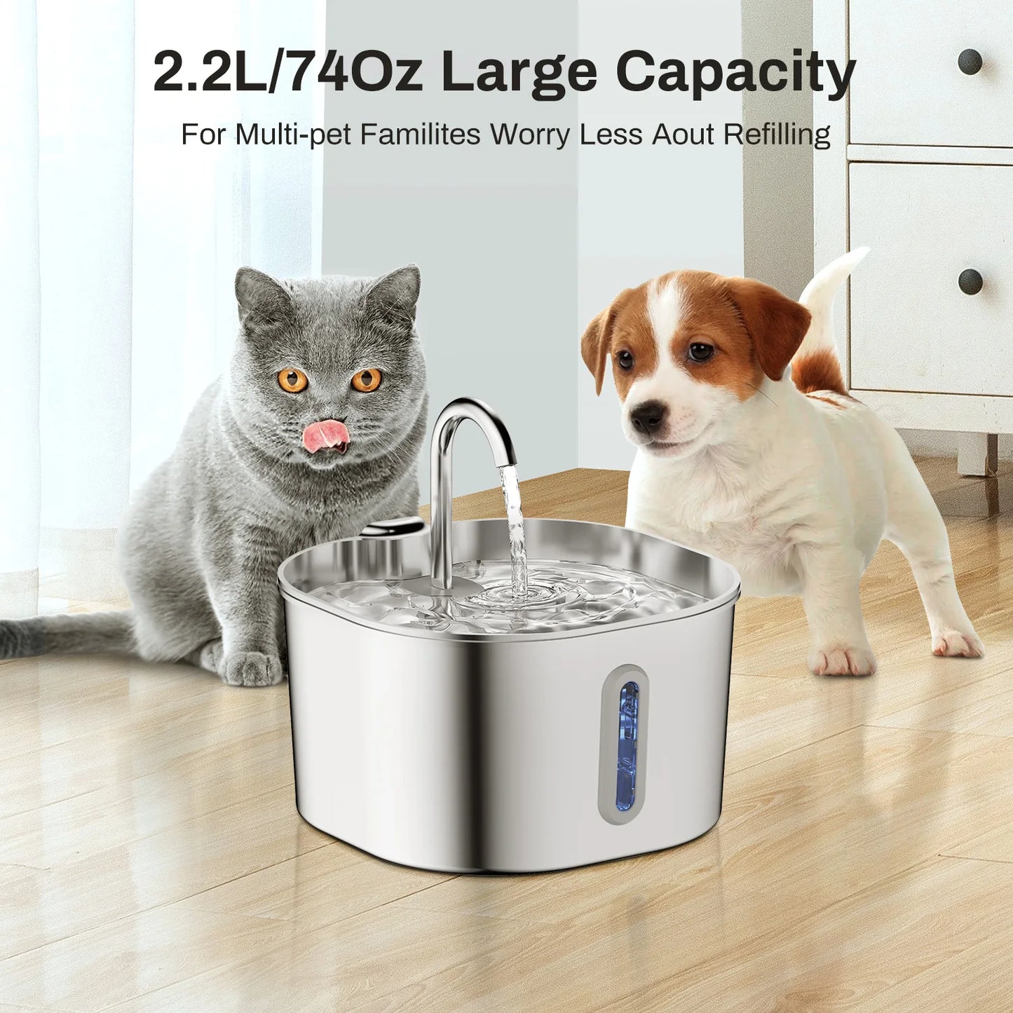 Automatic Stainless Steel Cat Water Fountain