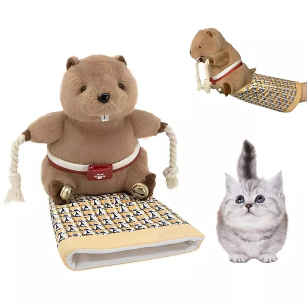 BeavBrawl™: Scratch-Proof Fight Puppet For Cats