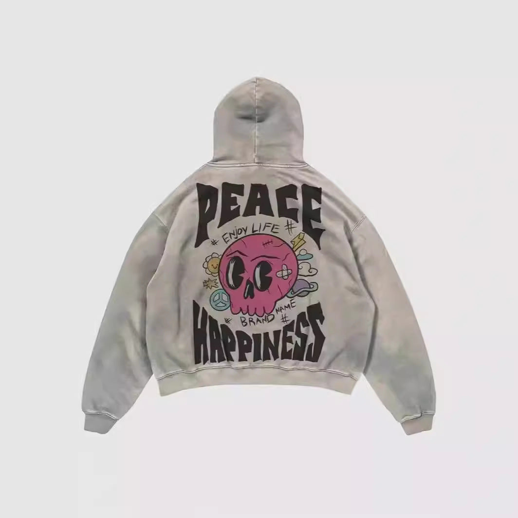 Dark Retro Loose Hoodie