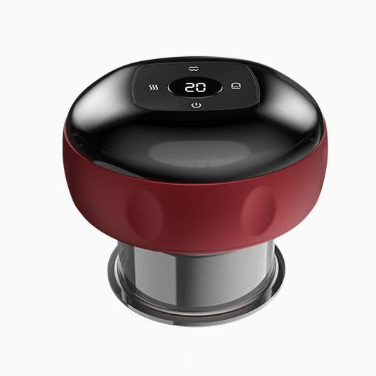 Smart Anti-Cellulite Cup Massager w/ Red LED Light Therapy Red Color
