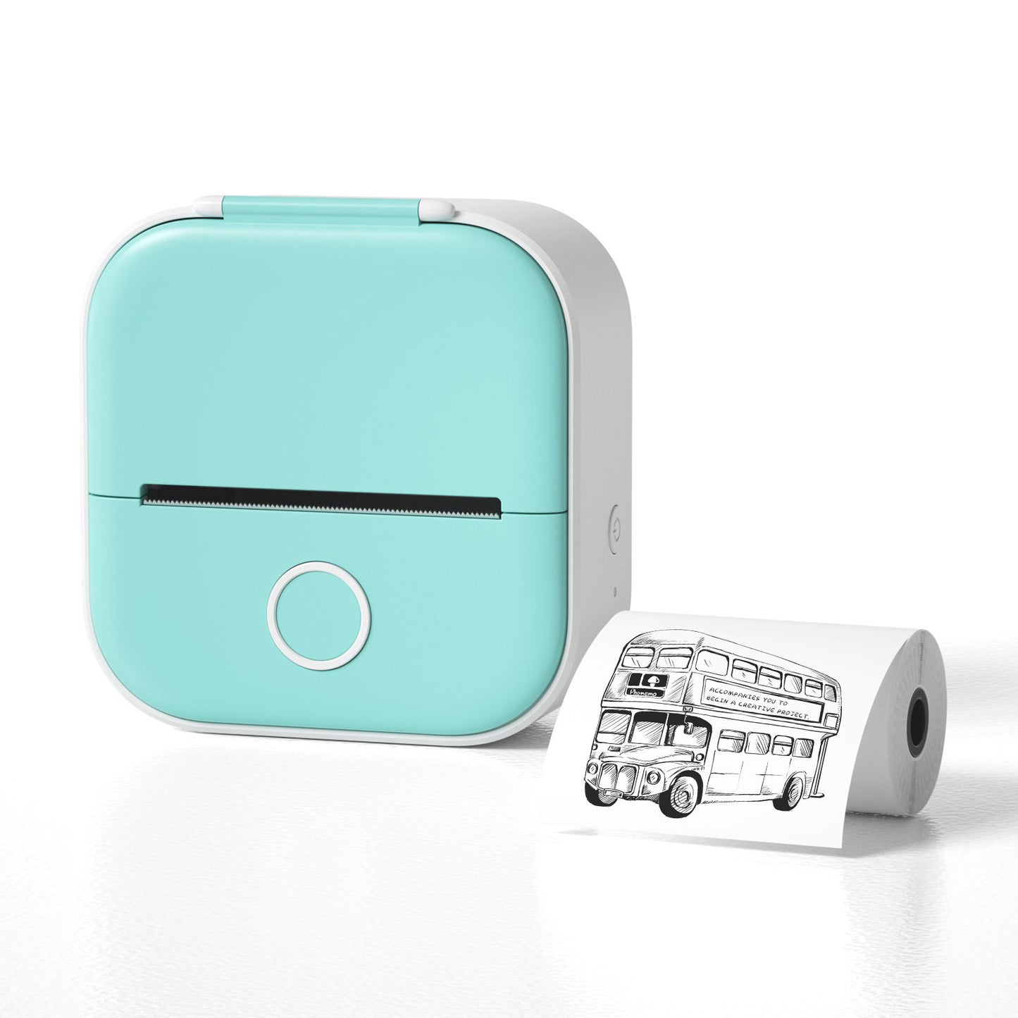 inkless sticker printer green portable