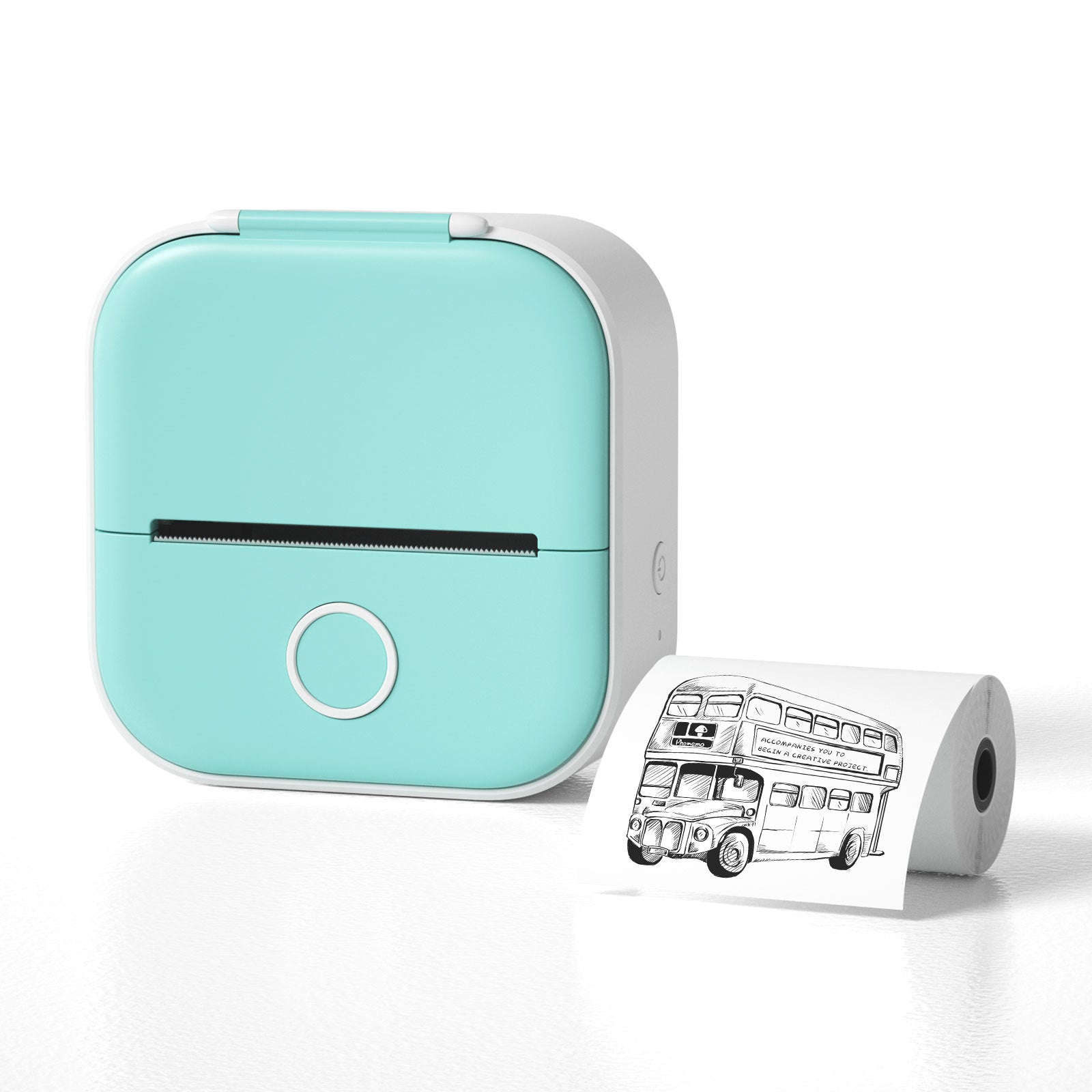 inkless sticker printer green portable