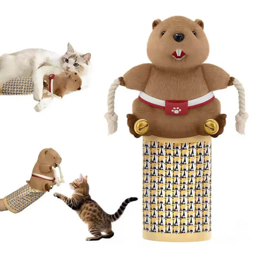BeavBrawl™: Scratch-Proof Fight Puppet For Cats