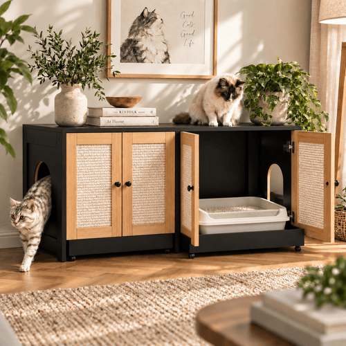 Double Litter Box Enclosure