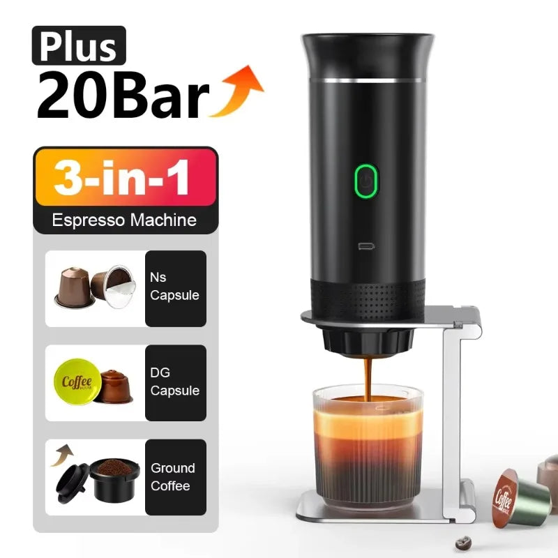 aaurum Portable Coffee Maker + FREE Ground Coffe Adapter