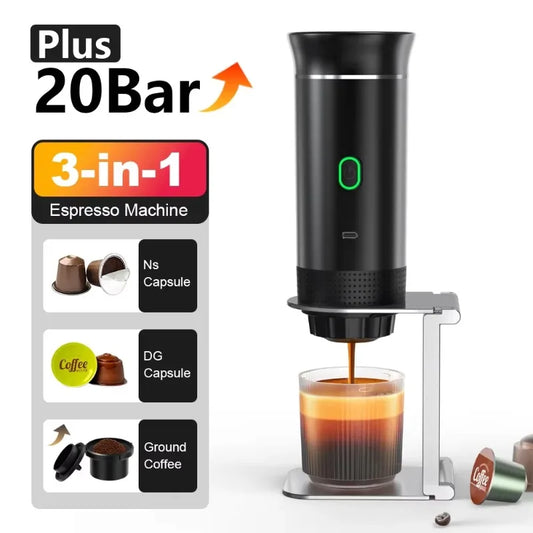 aaurum Portable Coffee Maker + FREE Ground Coffe Adapter