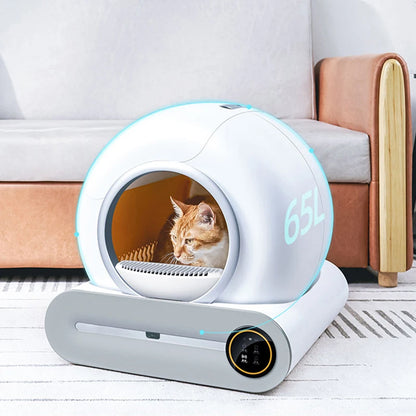 Smart Cat Litter Box Pro - Safe Self-Cleaning, Ionic Odor Removal & App Control