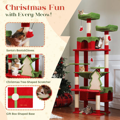 6ft Multi-Level Cat Tower - Premium Activity Tree for Climbing, Scratching & Resting