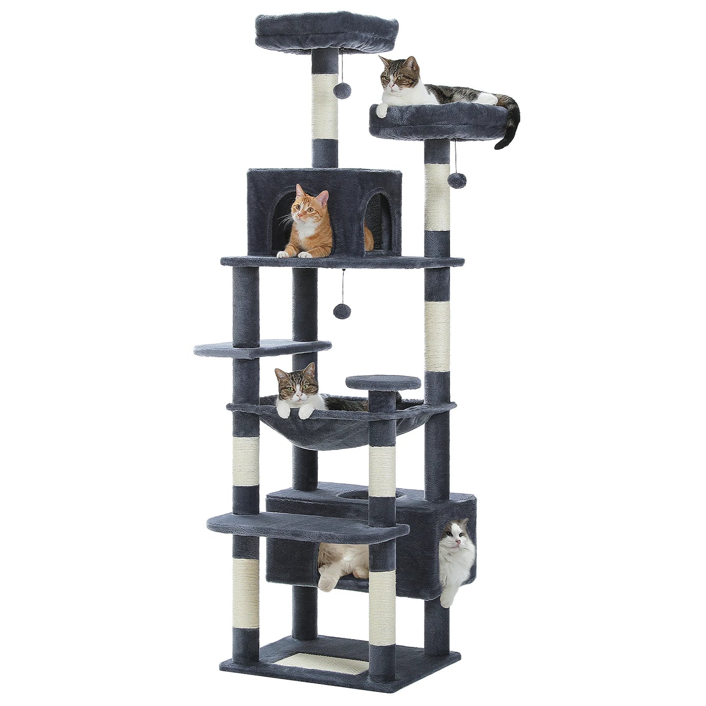 6ft Multi-Level Cat Tower - Premium Activity Tree for Climbing, Scratching & Resting
