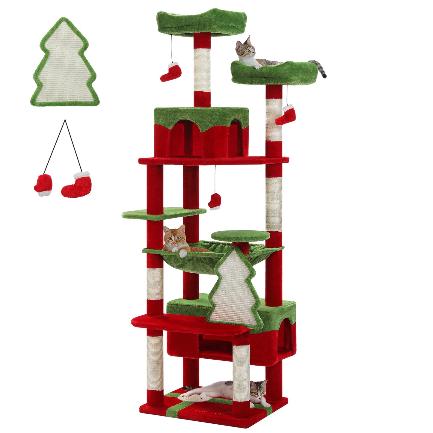 6ft Multi-Level Cat Tower - Premium Activity Tree for Climbing, Scratching & Resting