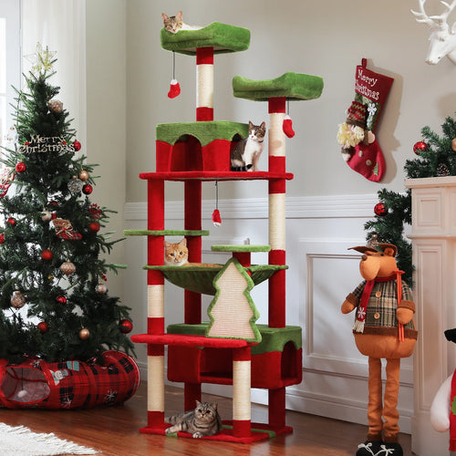 6ft Multi-Level Cat Tower - Premium Activity Tree for Climbing, Scratching & Resting