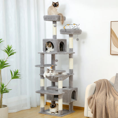 6ft Multi-Level Cat Tower - Premium Activity Tree for Climbing, Scratching & Resting