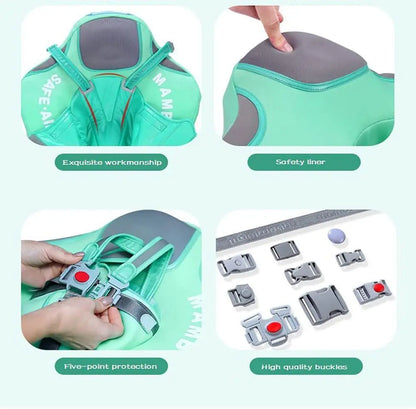 Anti-Flip Baby Swim Trainer with PearlFoam™ Technology - Worry-Free Water Play