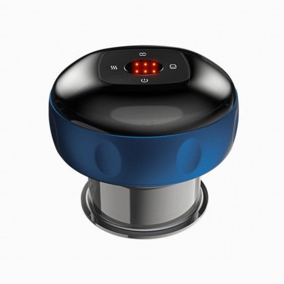 Smart Anti-Cellulite Cup Massager w/ Red LED Light Therapy Blue color