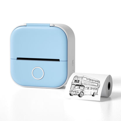 inkless sticker printer blue portable