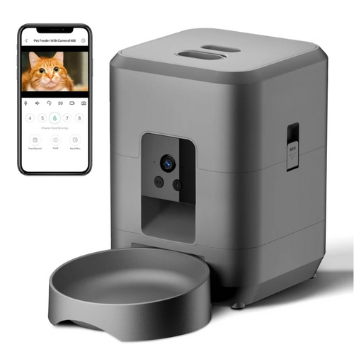 automatic cat feeder with camera sizes