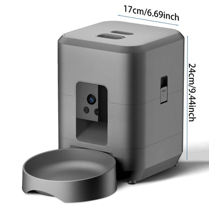 automaticcat feeder with camera size