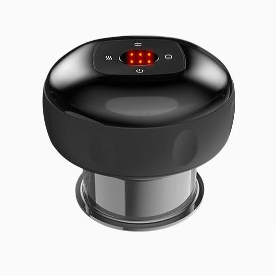 Smart Anti-Cellulite Cup Massager w/ Red LED Light Therapy black color