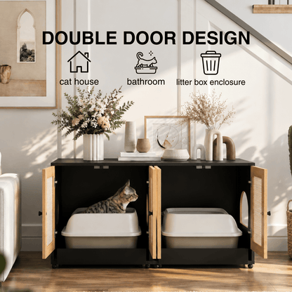 Double Litter Box Enclosure