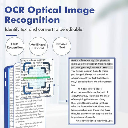 inkless sticker printer app with ocr optical image recognition
