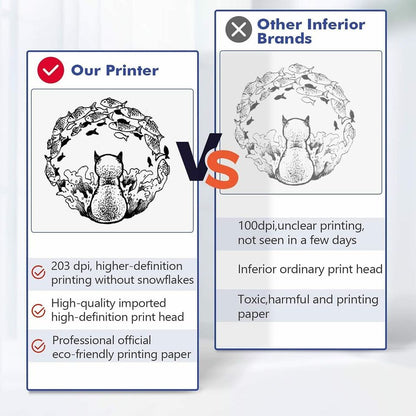 high quality inkless sticker printer more dpi than phenomeno