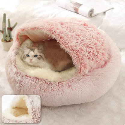 Comfort Cave™ -  Soft Plush Calming Cat Bed