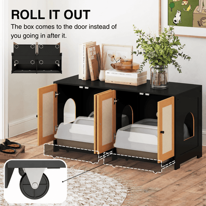 Double Litter Box Enclosure