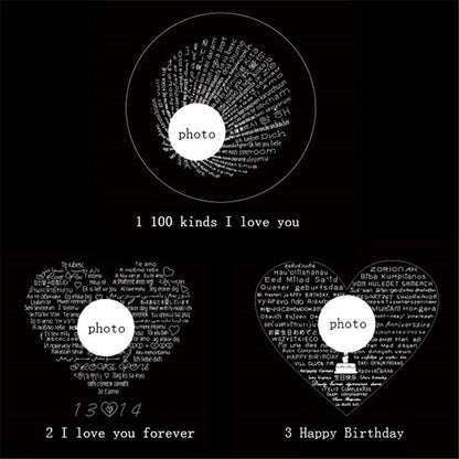 Custom Projection Necklace - 100 Ways To Say I Love You